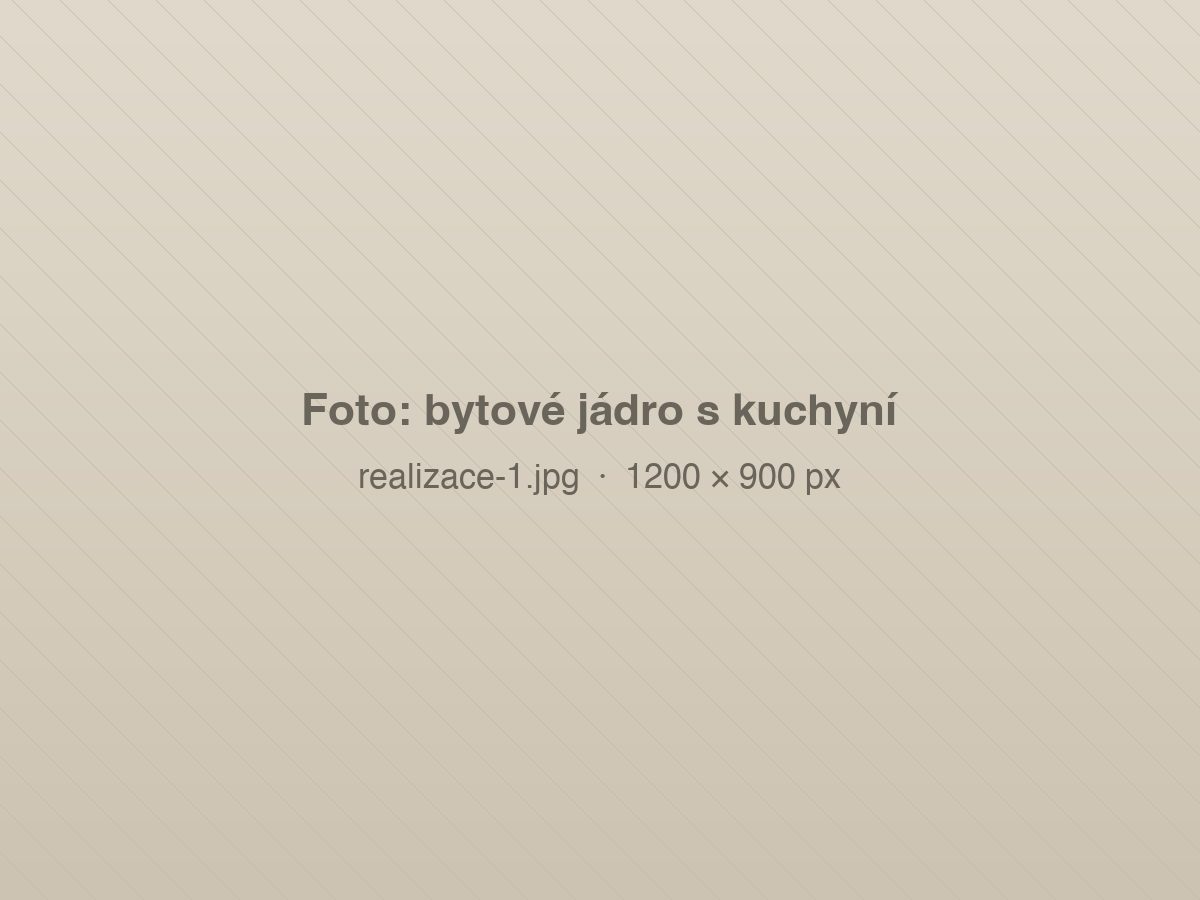 Rekonstrukce bytového jádra s kuchyňskou linkou na míru