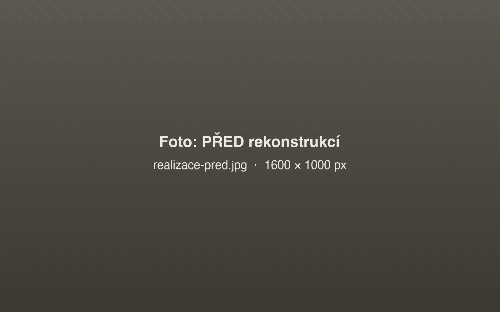 Kompletní rekonstrukce bytové jednotky — stav před rekonstrukcí