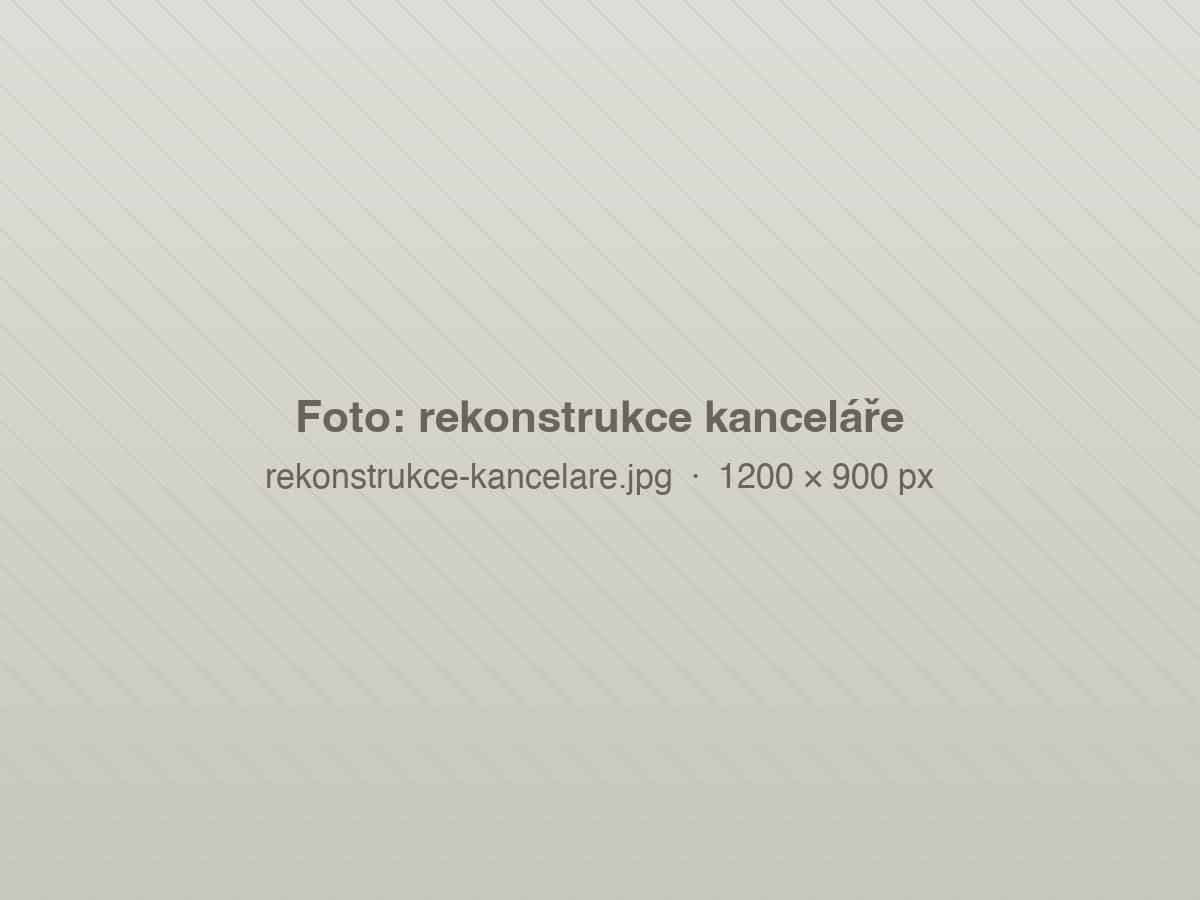 Zrekonstruovaná kancelář s pracovními místy